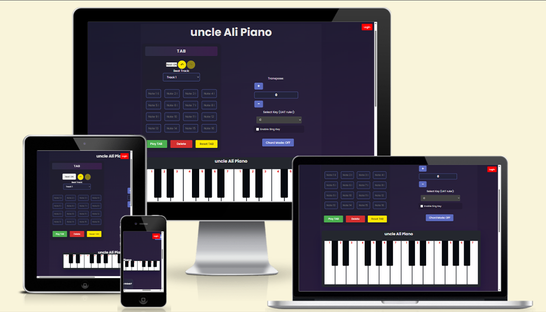 Web Application Development – Uncle Ali Piano