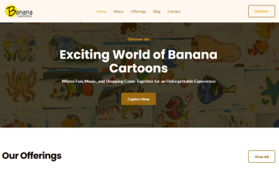 Website Development for Banana Cartoons