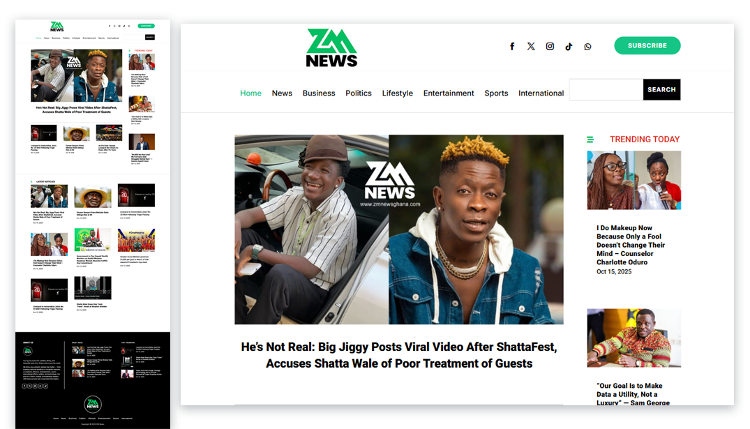 Website Development – ZM News